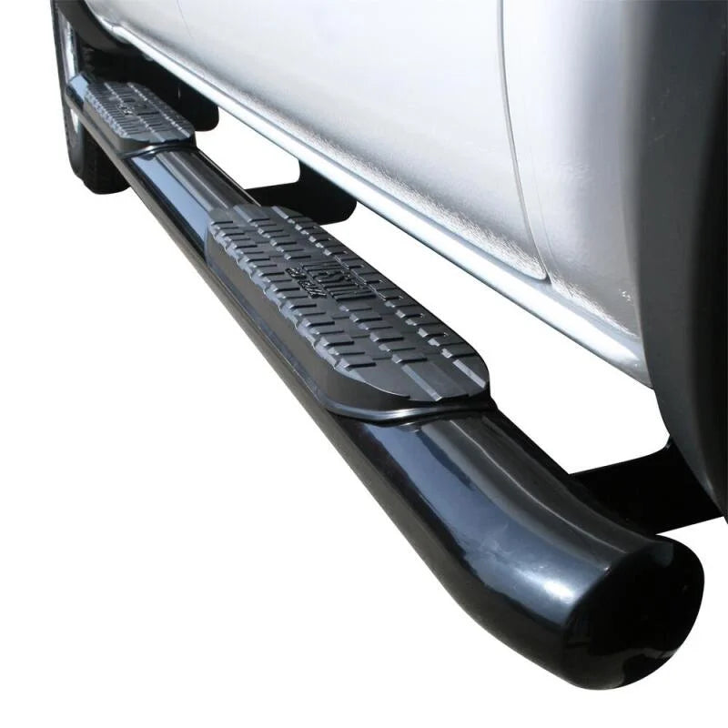 Westin 2005-2018 Toyota Tacoma Double Cab PRO TRAXX 4 Oval Nerf Step Bars - Black - Side View