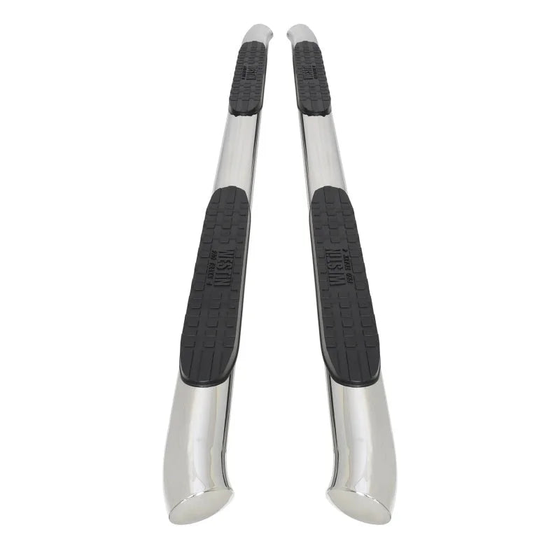 Westin 2005-2018 Toyota Tacoma Double Cab PRO TRAXX 4 Oval Nerf Step Bars - SS - Side View