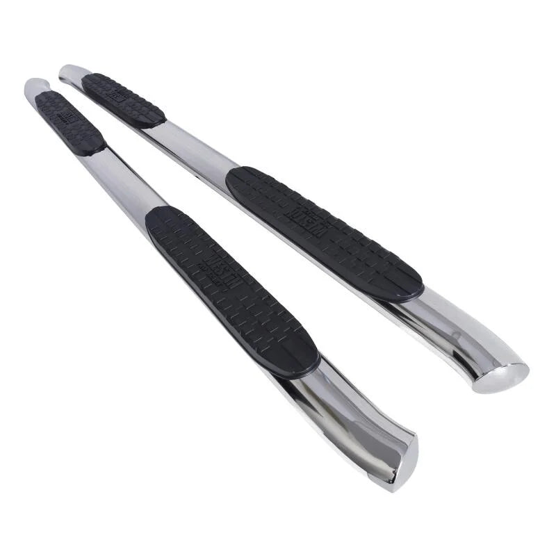 Westin 2005-2018 Toyota Tacoma Double Cab PRO TRAXX 4 Oval Nerf Step Bars - SS - Back View