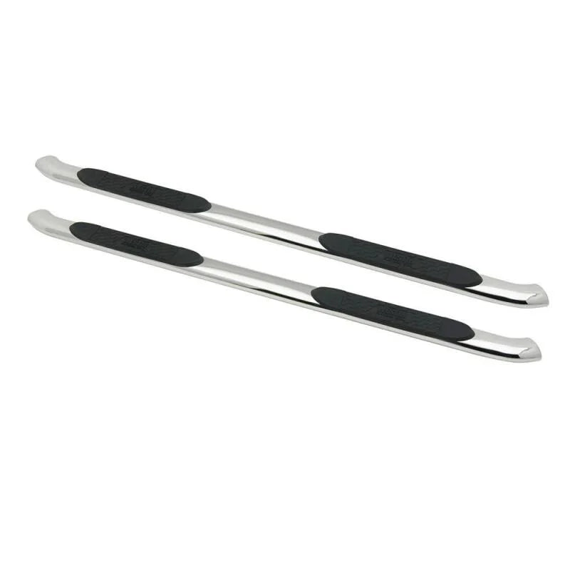Westin 2005-2018 Toyota Tacoma Double Cab Platinum 4 Oval Nerf Step Bars - SS - Side View