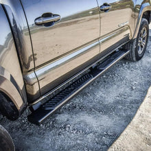 Load image into Gallery viewer, Westin 2005-2018 Toyota Tacoma Double Cab R5 Nerf Step Bars - Black - Back View