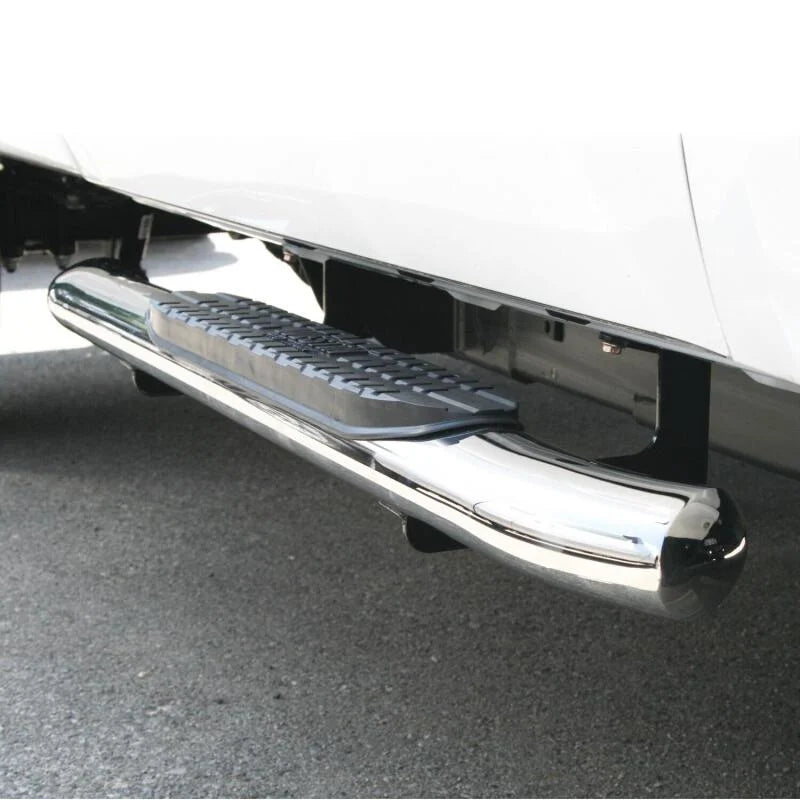 Westin 2007-2013 Chevy Silverado 1500 Reg Cab PRO TRAXX 4 Oval Nerf Step Bars - SS - Back View