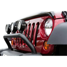 Load image into Gallery viewer, Westin 2007-2016 Jeep Wrangler/Wrangler Unlimited MAX Tray Bull Bar/Light Bar - Black Wrinkle - Back View