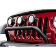 Load image into Gallery viewer, Westin 2007-2016 Jeep Wrangler/Wrangler Unlimited MAX Tray Bull Bar/Light Bar - Black Wrinkle - Installation View