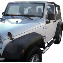 Load image into Gallery viewer, Westin 2007-2017 Jeep Wrangler 2dr PRO TRAXX 4 Oval Nerf Step Bars - SS - Back View