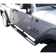Load image into Gallery viewer, Westin 2007-2017 Jeep Wrangler Unlimited PRO TRAXX 4 Oval Nerf Step Bars - SS - Side View