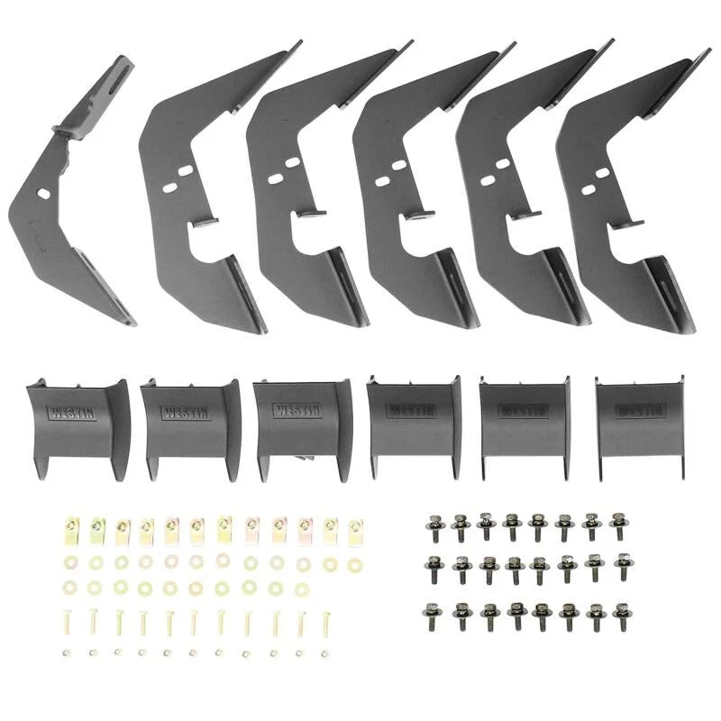 Westin 2007-2018 Chevy Silverado Ext/Dbl Cab R7 Nerf Step Bars - Black - Back View