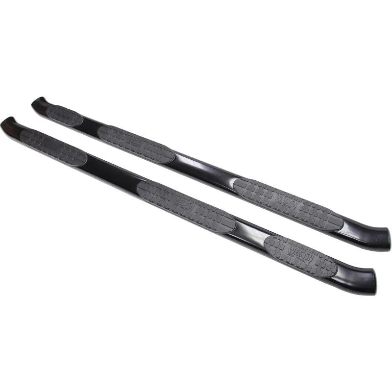 Westin 2007-2018 Toyota Tundra D-Cab (6.5 ft Bed) PRO TRAXX 5 WTW Oval Nerf Step Bars - Black - Installation View