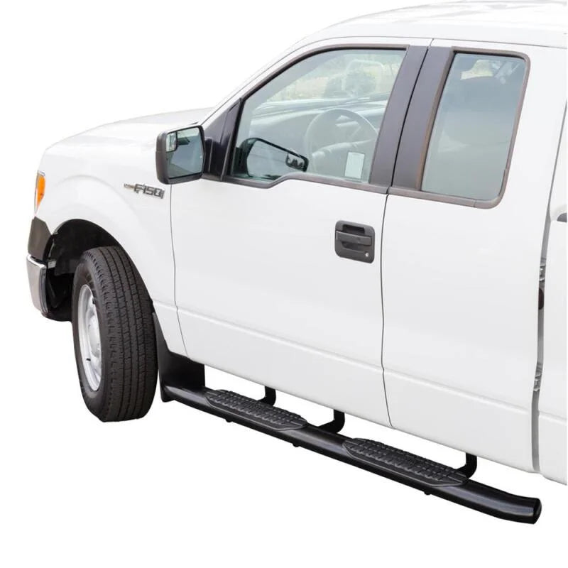 Westin 2009-2014 Ford F-150 SuperCab PRO TRAXX 5 Oval Nerf Step Bars - Black - Back View