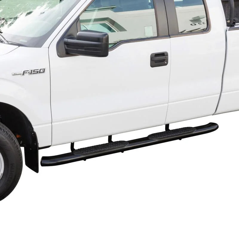 Westin 2009-2014 Ford F-150 SuperCab PRO TRAXX 5 Oval Nerf Step Bars - Black - Installation View