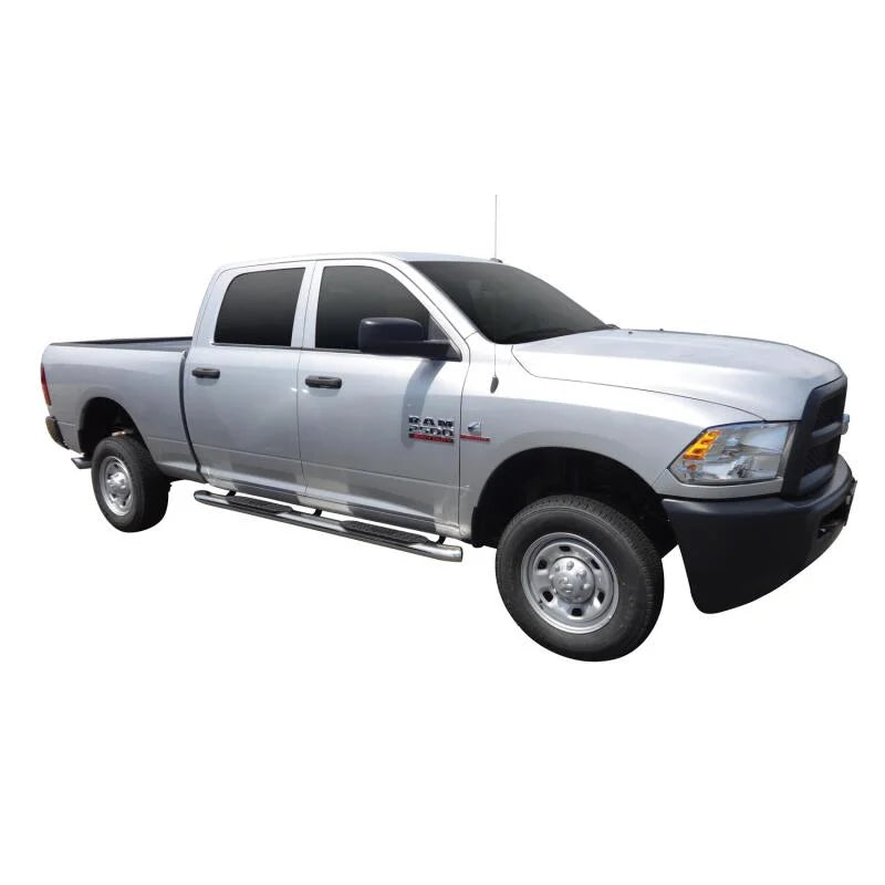 Westin 2009-2018 Dodge/Ram 1500 Quad Cab PRO TRAXX 5 Oval Nerf Step Bars - SS - Side View
