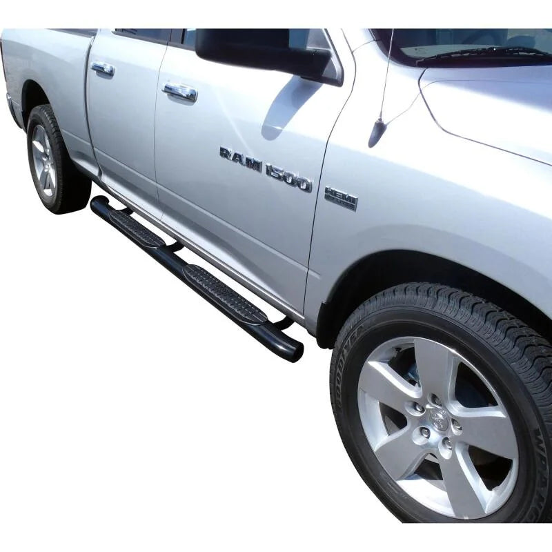 Westin 2009-2018 Dodge/Ram 15/25/3500 Crew Cab PRO TRAXX 4 Oval Nerf Step Bars - Black - Side View