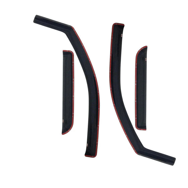 Westin 2009-2018 Dodge/Ram Quad Cab Wade In-Channel Wind Deflector 4pc - Smoke - Side View