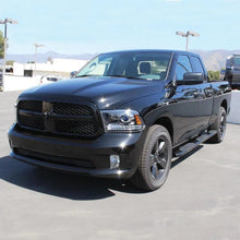 Load image into Gallery viewer, Westin 2009-2018 Ram/Dodge 1500 Quad Cab (6.5 ft Bed) PRO TRAXX 5 WTW Oval Nerf Step Bars - Black - Side View