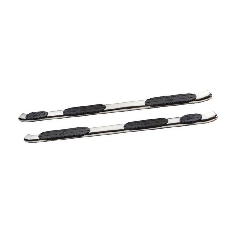 Westin 2009-2018 Ram/Dodge 1500 Quad Cab (6.5 ft Bed) PRO TRAXX 5 WTW Oval Nerf Step Bars - SS - Side View