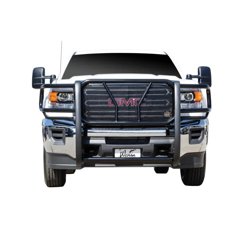 Westin 2011-2014 GMC Sierra 2500/3500 (Excl Denali) HDX Grille Guard - Black - Back View