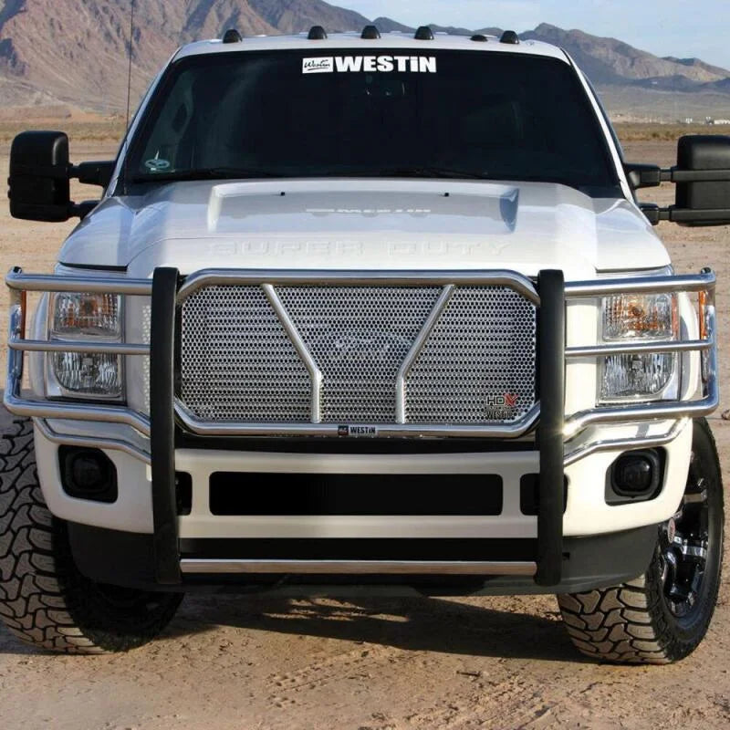 Westin 2011-2016 Ford F-250/350HD Super Duty HDX Grille Guard - SS - Back View