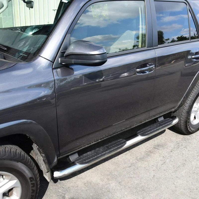 Westin 2014-2017 Toyota 4Runner SR5 PRO TRAXX 4 Oval Nerf Step Bars - SS - Back View