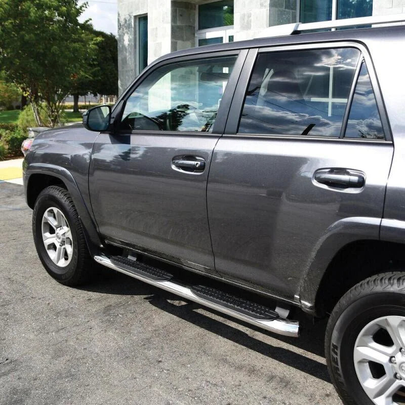 Westin 2014-2017 Toyota 4Runner SR5 PRO TRAXX 4 Oval Nerf Step Bars - SS - Installation View