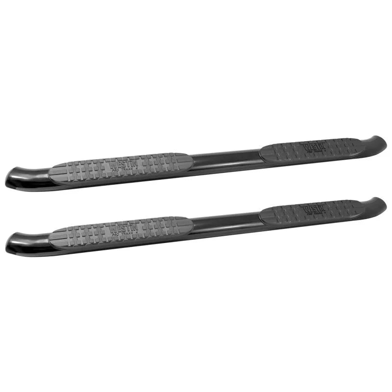 Westin 2014-2018 Chevrolet/GMC Silverado Sierra 1500 Dbl Cab PRO TRAXX 4 Oval Nerf Step Bars - Black - Main Product View