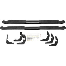 Load image into Gallery viewer, Westin 2014-2018 Chevrolet/GMC Silverado Sierra 1500 Dbl Cab PRO TRAXX 4 Oval Nerf Step Bars - Black - Back View