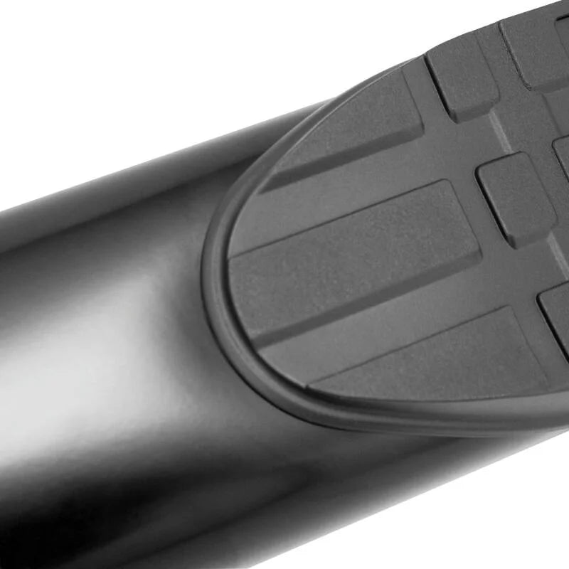 Westin 2014-2018 Chevrolet/GMC Silverado Sierra 1500 Dbl Cab PRO TRAXX 5 Oval Nerf Step Bars - Black - Back View