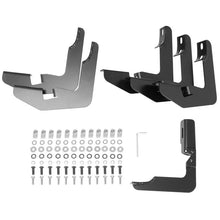 Load image into Gallery viewer, Westin 2014-2018 Chevrolet/GMC Silverado Sierra 1500 Dbl Cab PRO TRAXX 5 Oval Nerf Step Bars - Black - Installation View