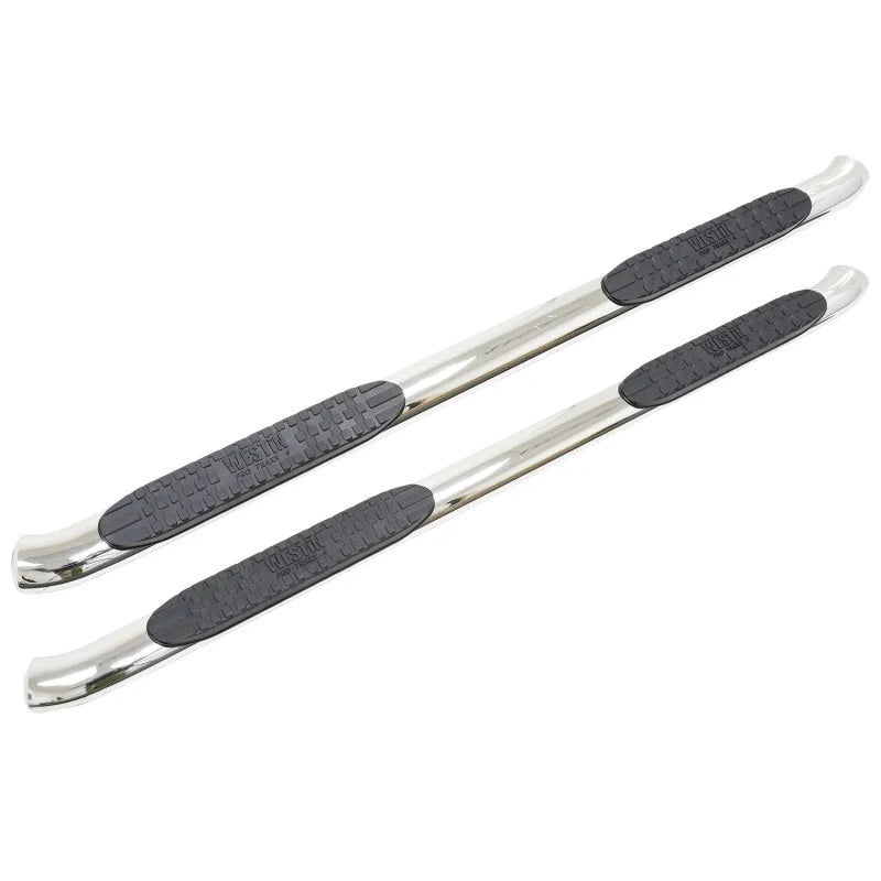 Westin 2014-2018 Chevy Silverado 1500 Crew Cab PRO TRAXX 4 Oval Nerf Step Bars - SS - Main Product View
