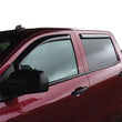 Load image into Gallery viewer, Westin 2014-2018 Chevy Silverado 1500 Crew Cab Wade In-Channel Wind Deflector 4pc - Smoke - Installation View