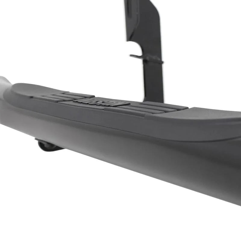 Westin 2014-2018 Chevy Silverado 1500 Dbl Cab (Rocker Mount) E-Series 3 Nerf Step Bars - Black - Back View