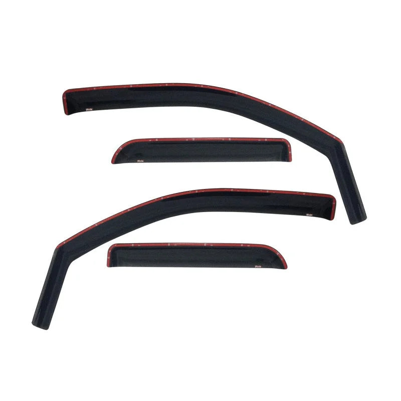 Westin 2014-2018 Chevy Silverado 1500 Dbl Cab Wade In-Channel Wind Deflector 4pc - Smoke - Main Product View