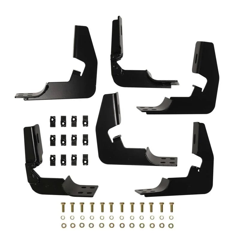 Westin 2014-2018 Chevy Silverado 1500 Dbl/Crew Cab Premier Oval Nerf Step Bar Mount Kit - Black - Main Product View