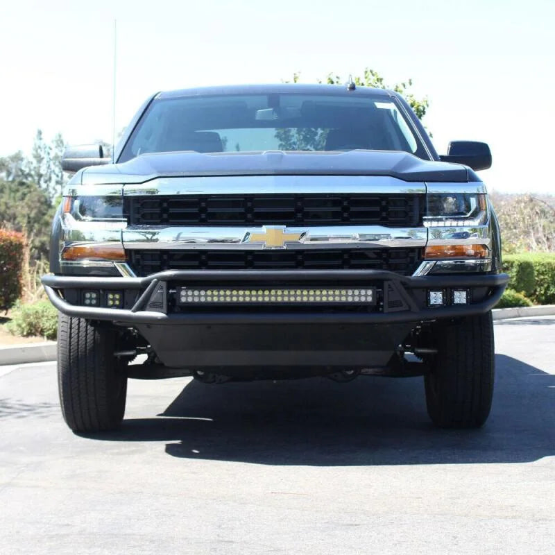 Westin 2014-2018 Chevy Silverado 1500 Outlaw Bumper Skid Plate - Textured Black - Back View