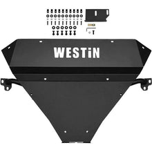 Load image into Gallery viewer, Westin 2014-2018 Chevy Silverado 1500 Outlaw Bumper Skid Plate - Textured Black - Installation View