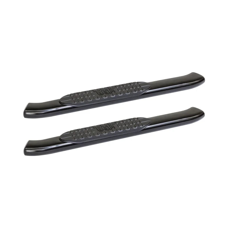 Westin 2014-2018 Chevy Silverado 1500 Reg Cab PRO TRAXX 5 Oval Nerf Step Bars - Black - Main Product View