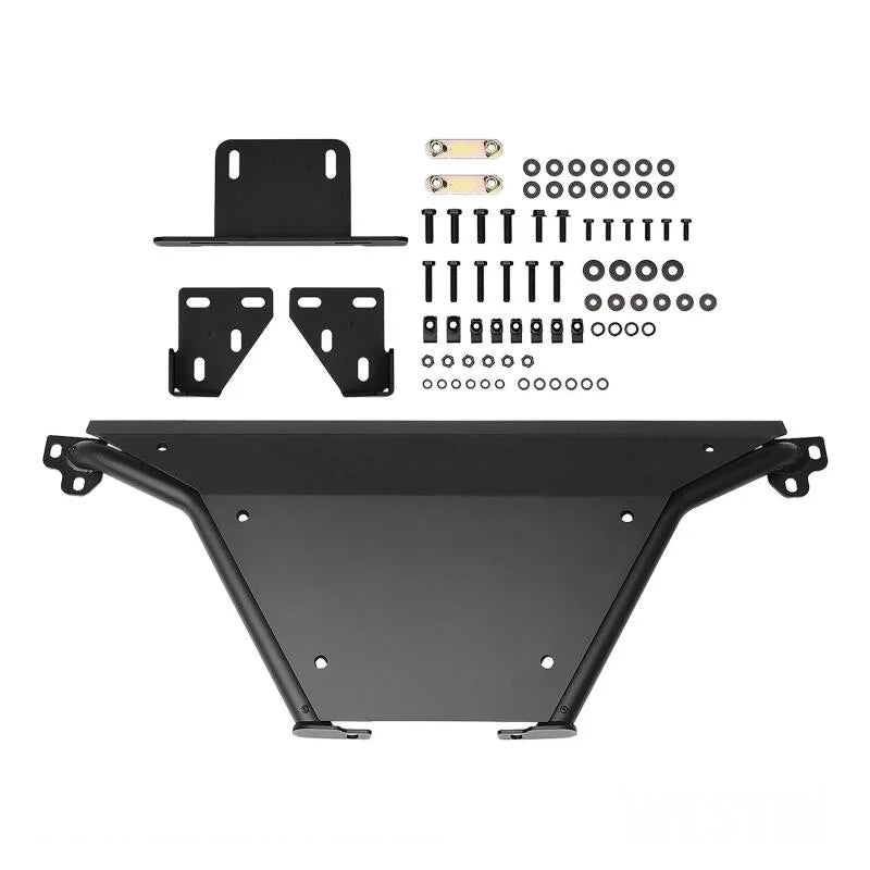 Westin 2015-2017 Ford F-150 Outlaw Bumper Skid Plate - Textured Black - Installation View