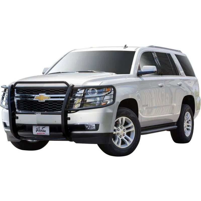 Westin 2015-2018 Chevrolet Suburban/Tahoe Sportsman Grille Guard - Black - Back View