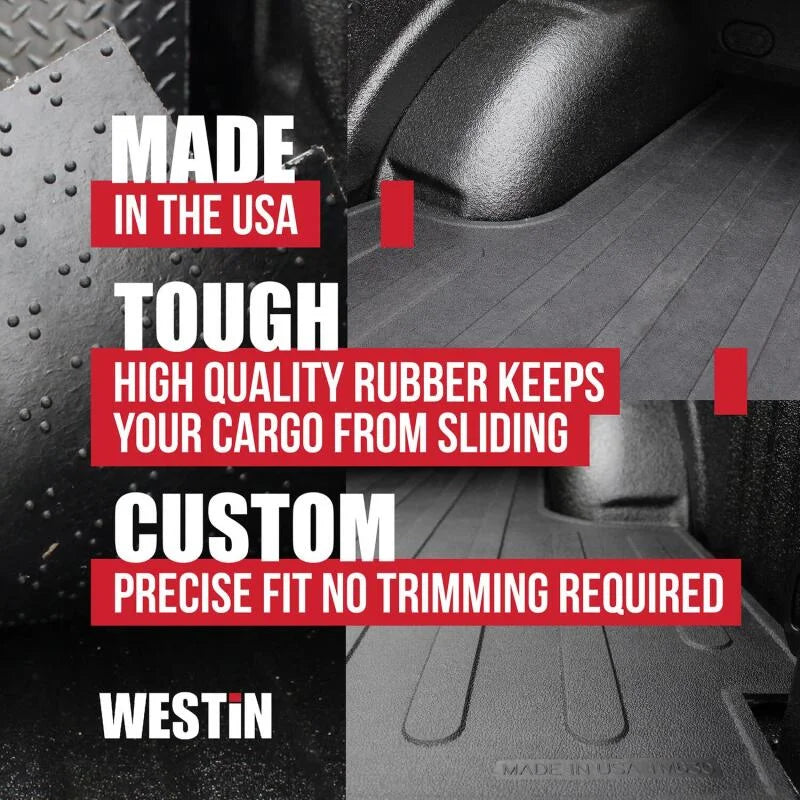 Westin 2015-2018 Chevrolet/GMC Colorado/Canyon (6ft bed) Truck Bed Mat - Black - Back View
