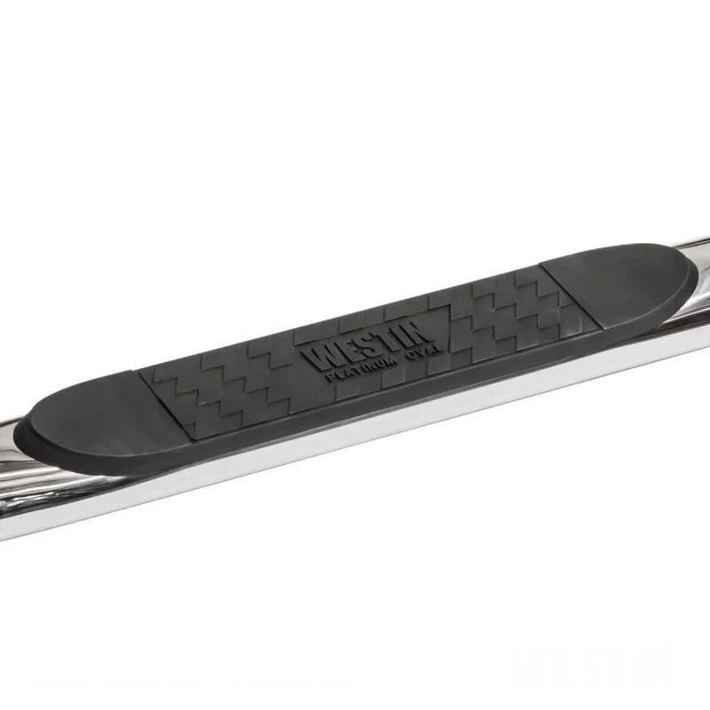 Westin 2015-2018 Ford F-150 SuperCab (6.5ft Bed) Platinum 4 Oval WTW Nerf Step Bars - SS - Back View