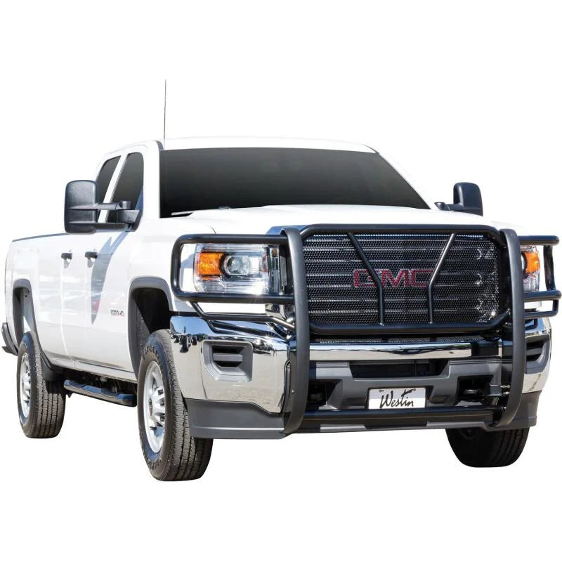 Westin 2015-2018 GMC Sierra 2500/3500 HDX Grille Guard - Black - Back View