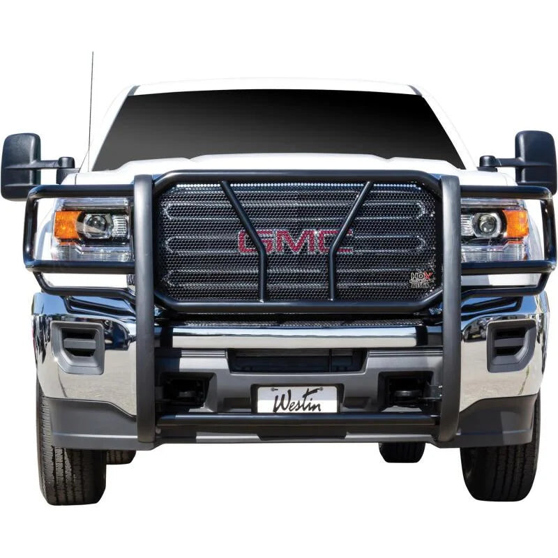 Westin 2015-2018 GMC Sierra 2500/3500 HDX Grille Guard - Black - Installation View