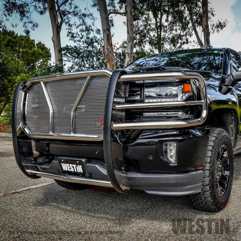Westin 2016-2018 Chevrolet Silverado 1500 HDX Grille Guard - SS - Installation View