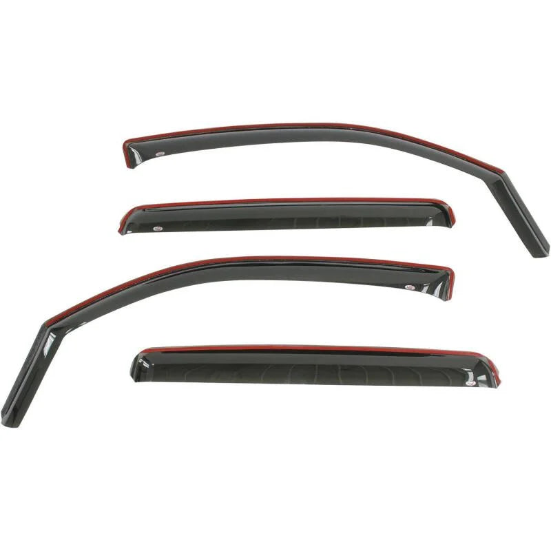 Westin 2016-2018 Toyota Tacoma Double Cab 4dr Wade In-Channel Wind Deflector 4pc - Smoke - Main Product View