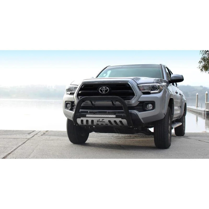 Westin 2016-2018 Toyota Tacoma Ultimate LED Bull Bar - Textured Black - Installation View