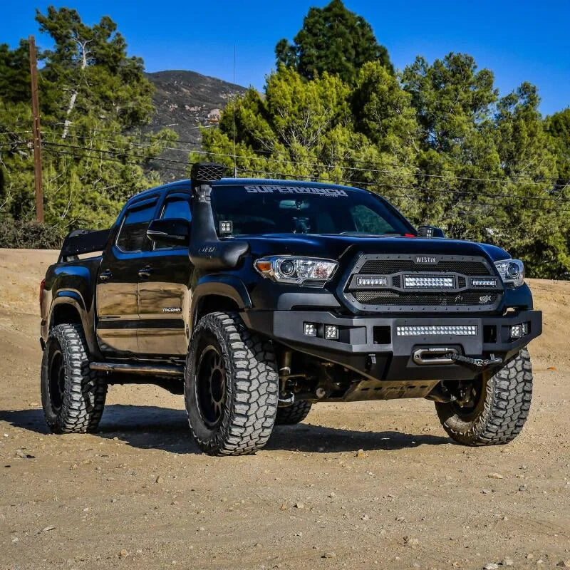 Westin 2016-2023 Toyota Tacoma Pro-Series Front Bumper - Textured Black - Side View
