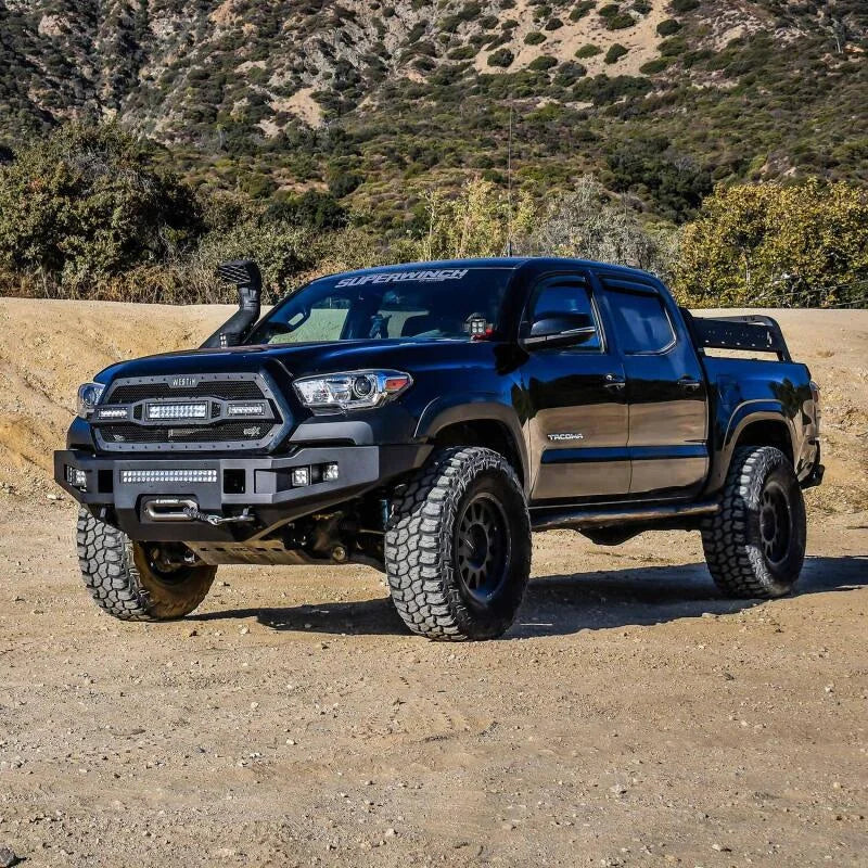 Westin 2016-2023 Toyota Tacoma Pro-Series Front Bumper - Textured Black - Installation View