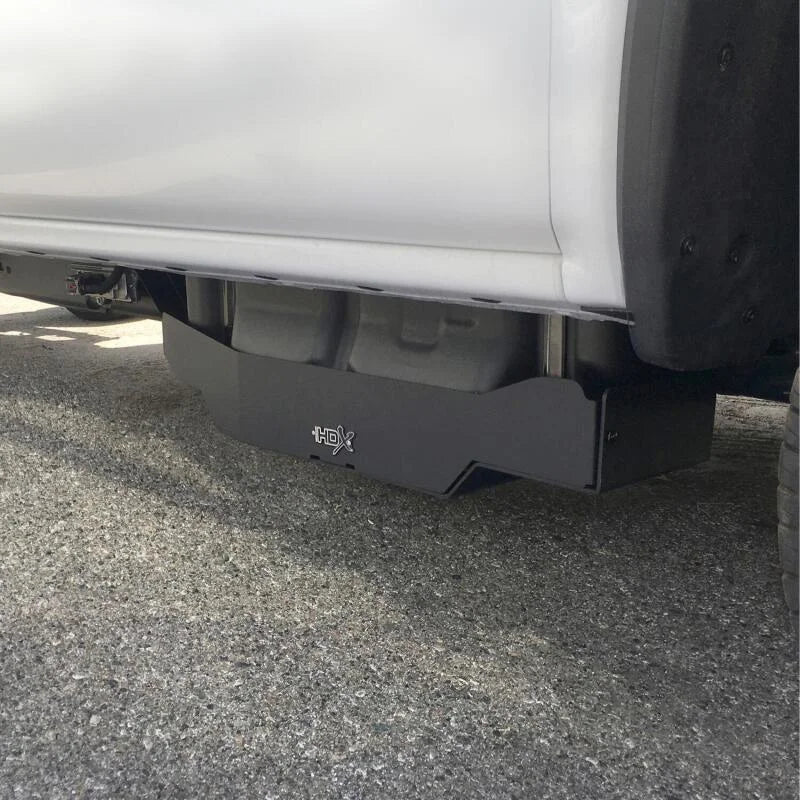 Westin 2017-2018 Chevy Silverado 25/3500 Diesel HDX DEF Tank Skid Plate - Textured Black - Back View