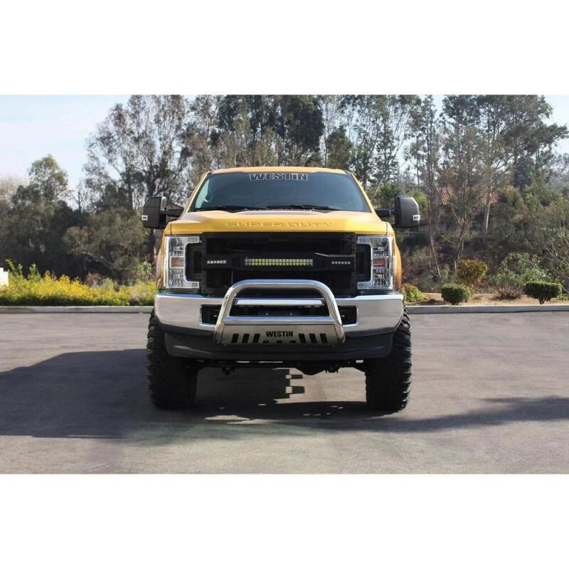 Westin 2017-2018 Ford F-250/350 E-Series Bull Bar - SS - Back View