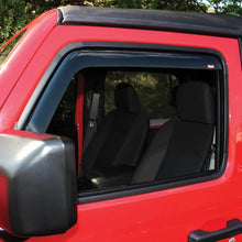 Load image into Gallery viewer, Westin 2018-2019 Jeep Wrangler JL Wade In-Channel Wind Deflector 2pc - Smoke - Side View