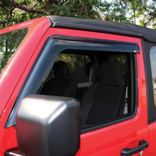 Load image into Gallery viewer, Westin 2018-2019 Jeep Wrangler JL Wade Slim Wind Deflector 2pc - Smoke - Side View